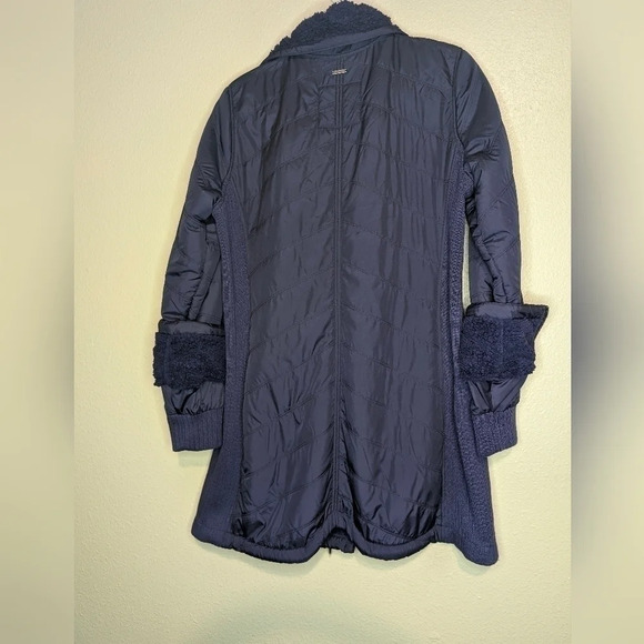 prAna Diva long jacket women size Large color indigo Sherpa lined - Picture 5 of 8